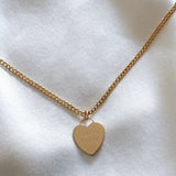 LE sensor necklace 16" Liz Heart Engravable Necklace