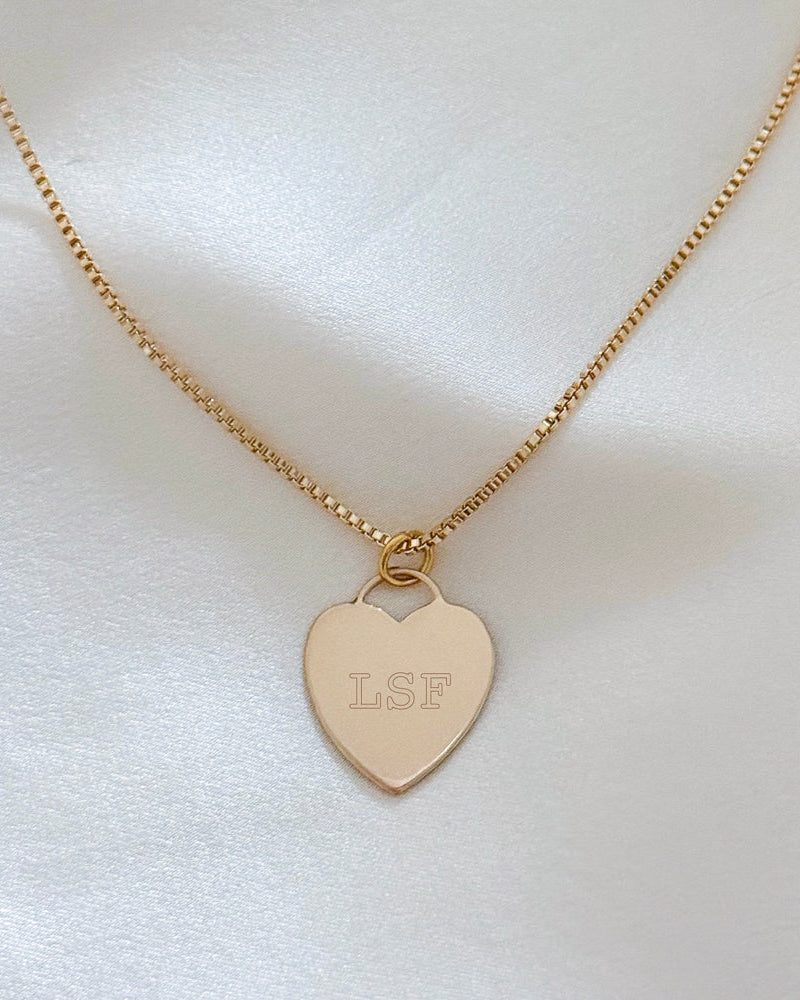 LE sensor necklace 16" Tori Heart Engravable Necklace