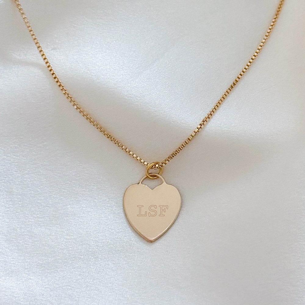 LE sensor necklace 16" Tori Heart Engravable Necklace