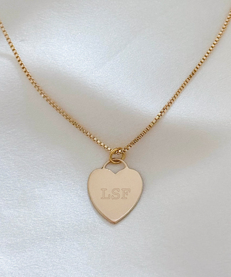 LE sensor necklace 16" Tori Heart Engravable Necklace
