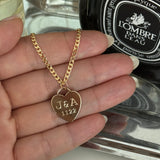 LE sensor necklace Liz Heart Engravable Necklace