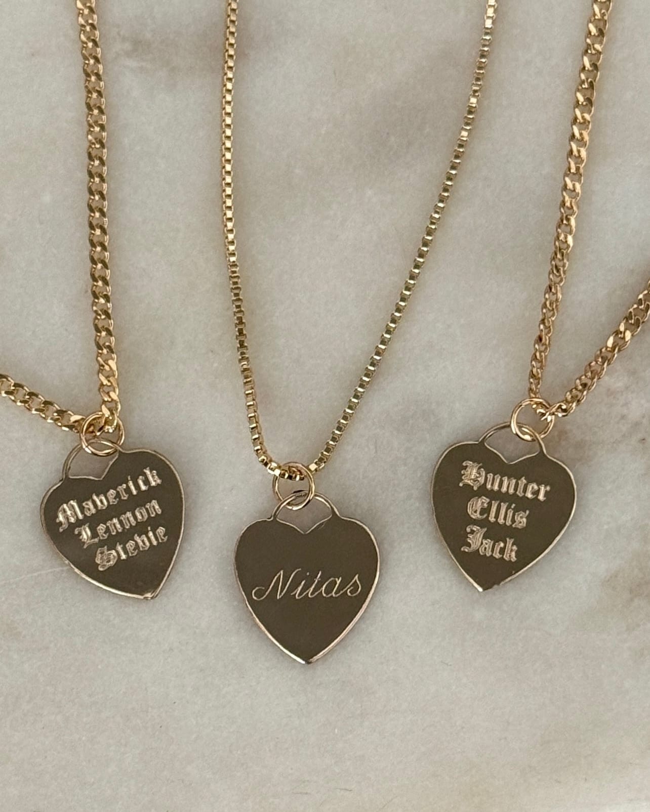 LE sensor necklace Liz Heart Engravable Necklace