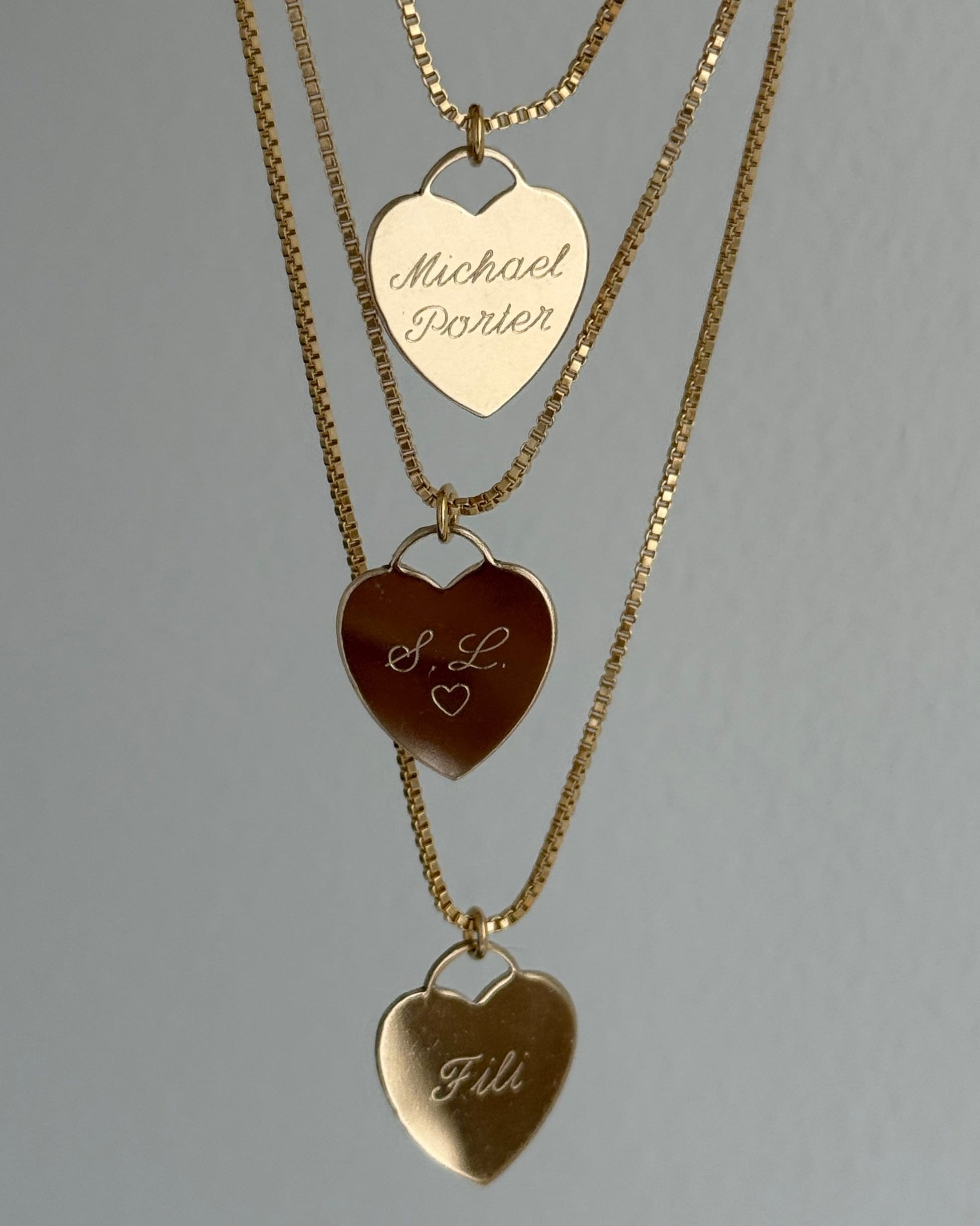 LE sensor necklace Tori Heart Engravable Necklace