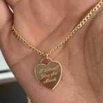 LE sensor necklace Liz Heart Engravable Necklace