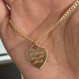 LE sensor necklace Liz Heart Engravable Necklace