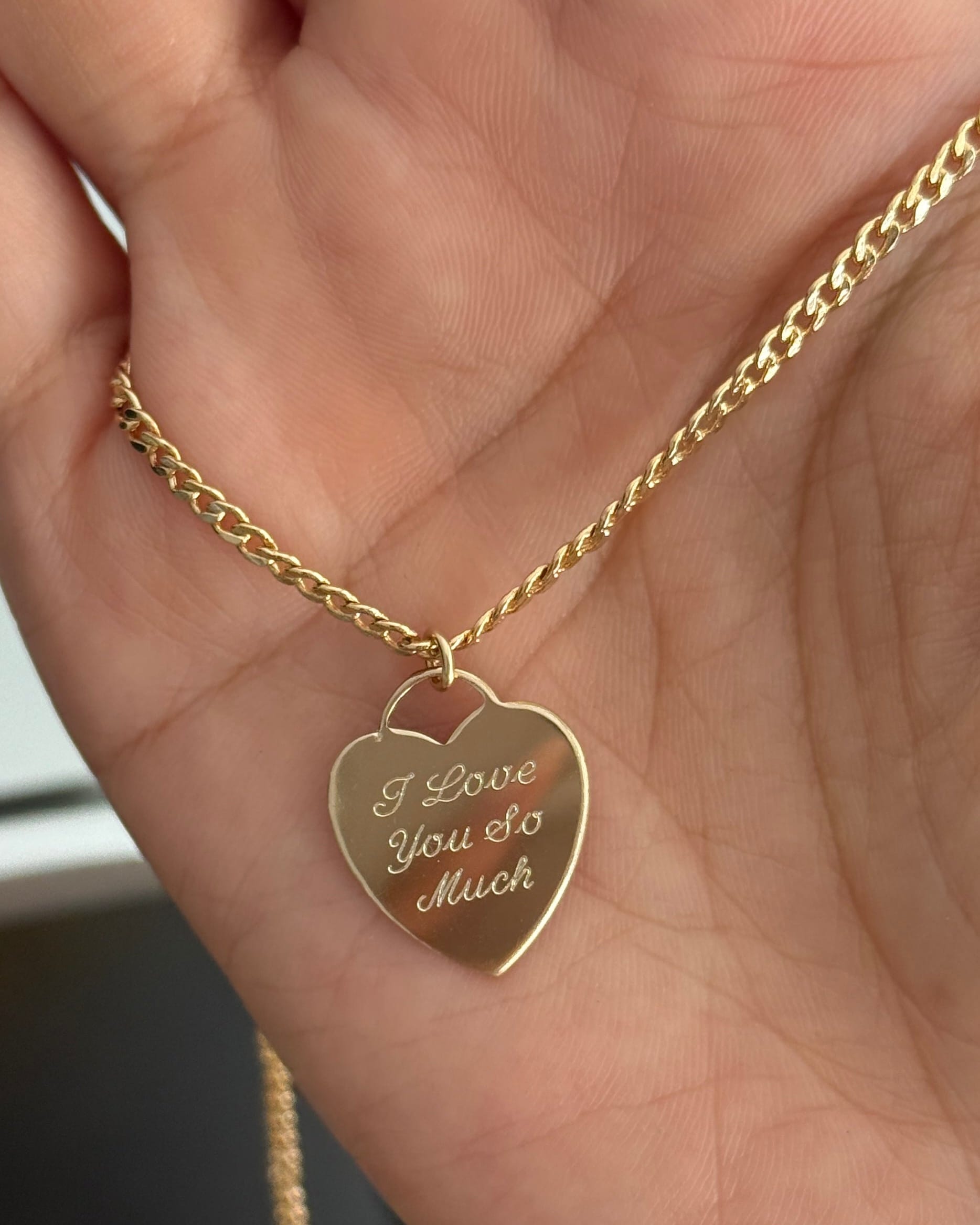 LE sensor necklace Liz Heart Engravable Necklace