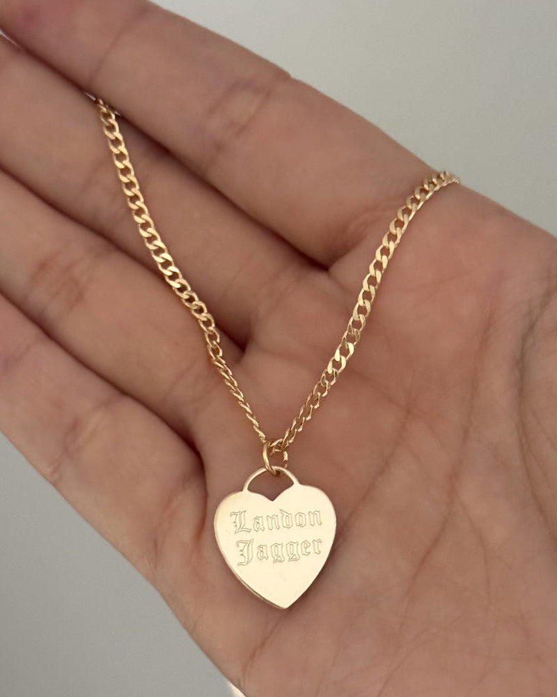 LE sensor necklace Liz Heart Engravable Necklace