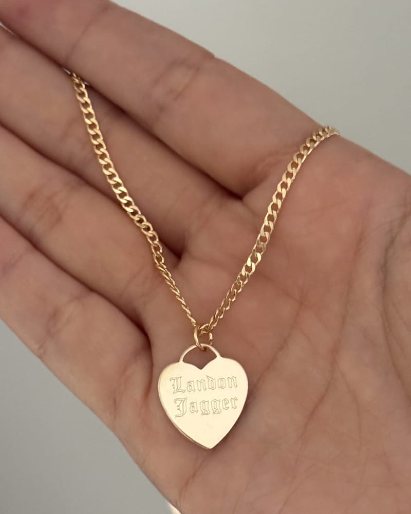 Tori Heart Engravable Necklace