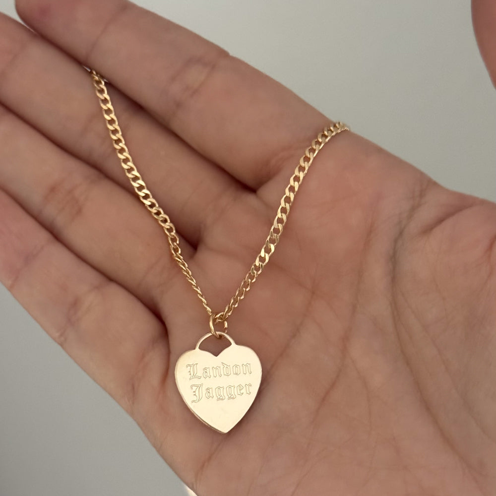 LE sensor necklace Liz Heart Engravable Necklace