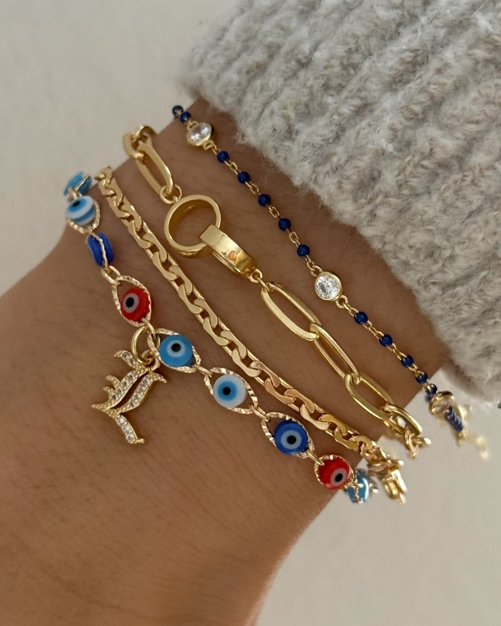 LE sensor Bracelet Nika Initial Charm Bracelet