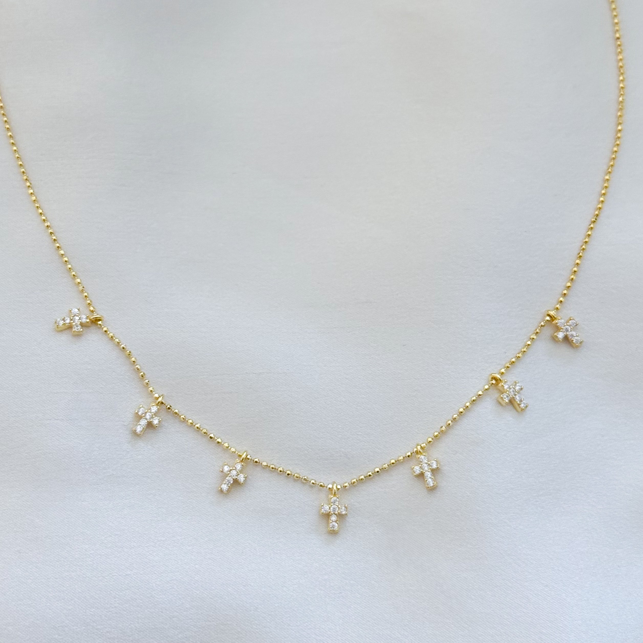 LE sensor necklace Essie Cross Necklace