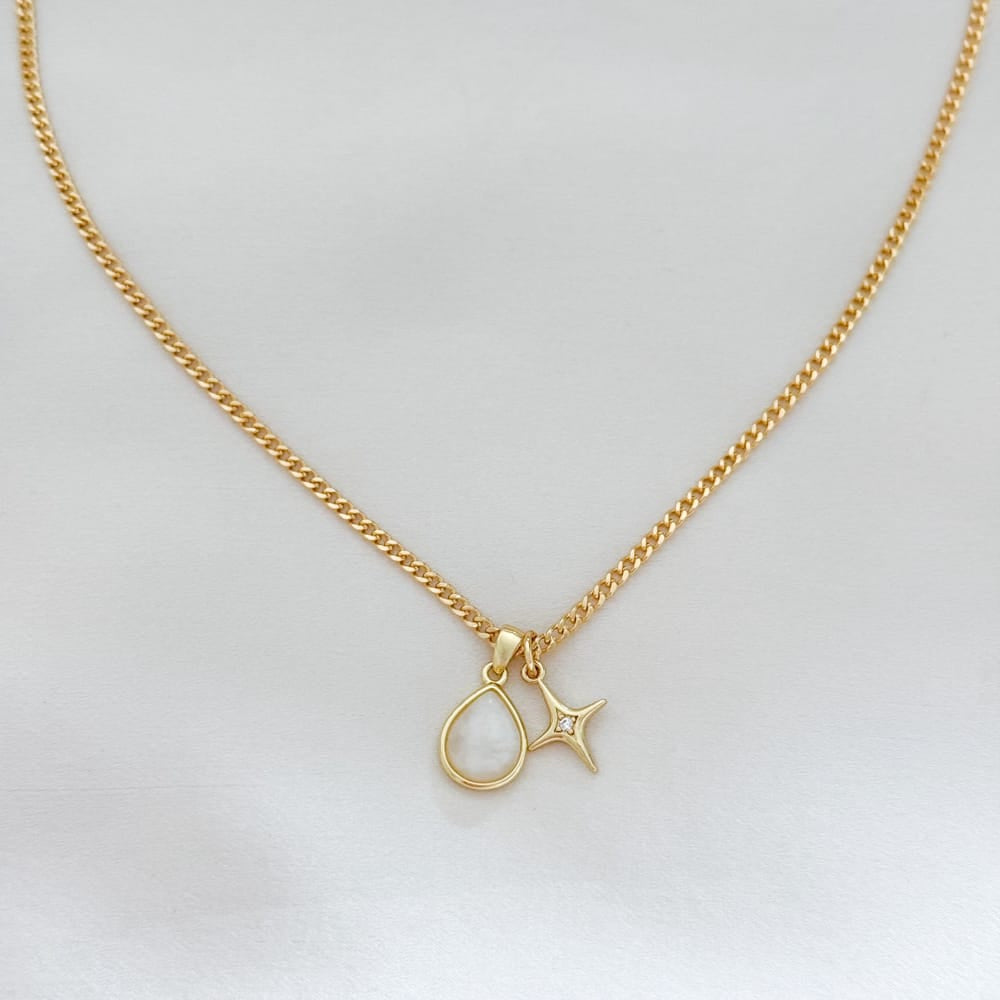 LE sensor necklace White Shai Necklace - Star