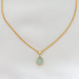 LE sensor necklace Aqua Katana Teardrop Necklace