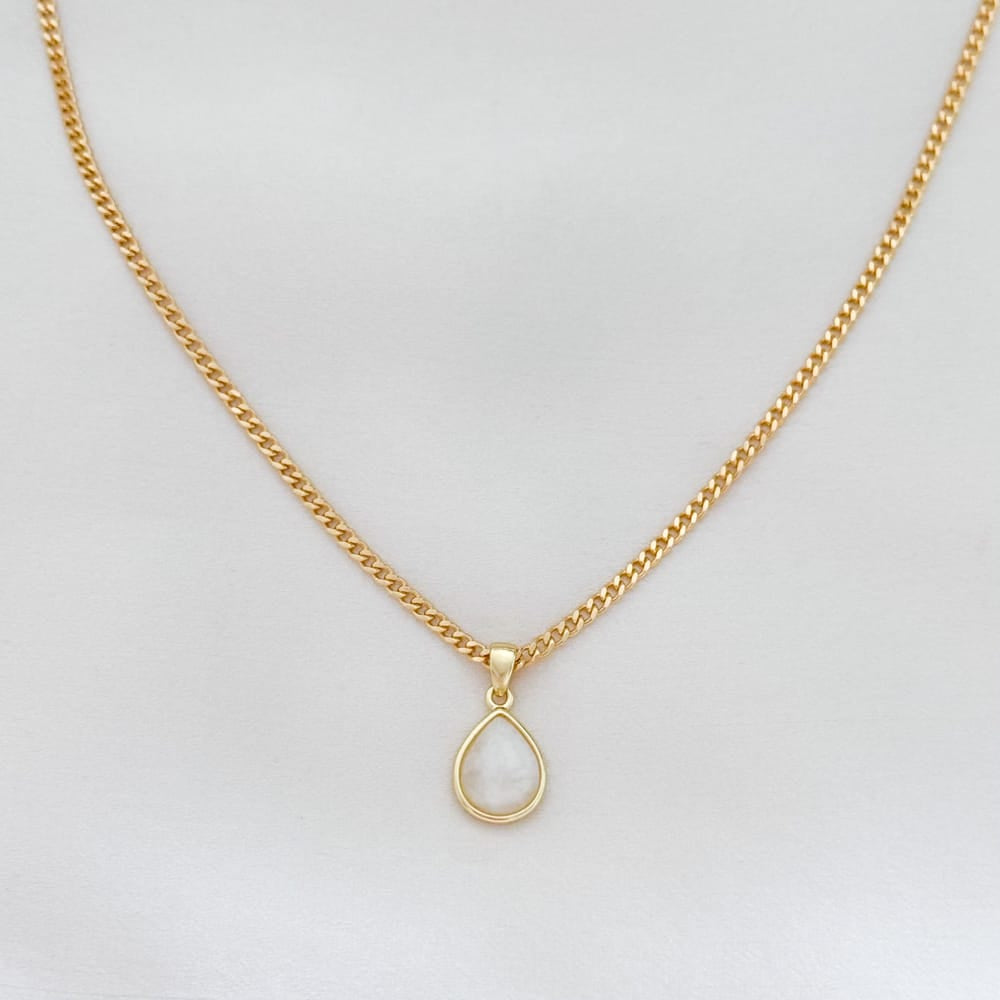 LE sensor necklace White Katana Teardrop Necklace
