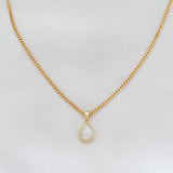 LE sensor necklace White Katana Teardrop Necklace