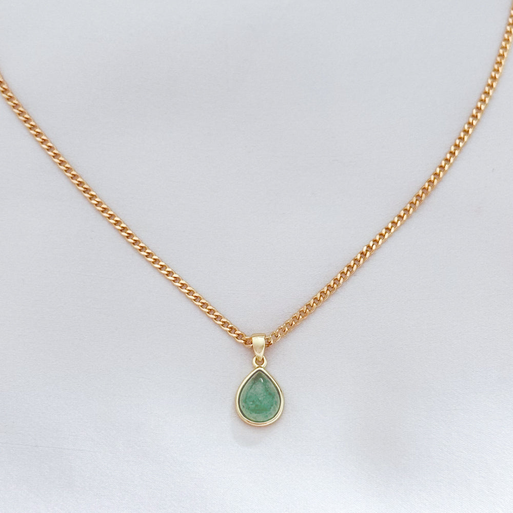 LE sensor necklace Green Katana Teardrop Necklace
