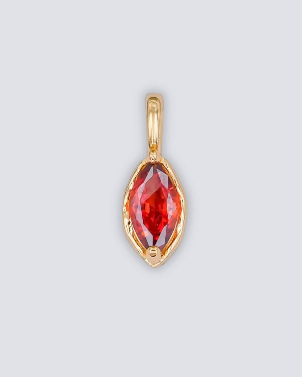 LE sensor charm July - Ruby Birthstone Charms