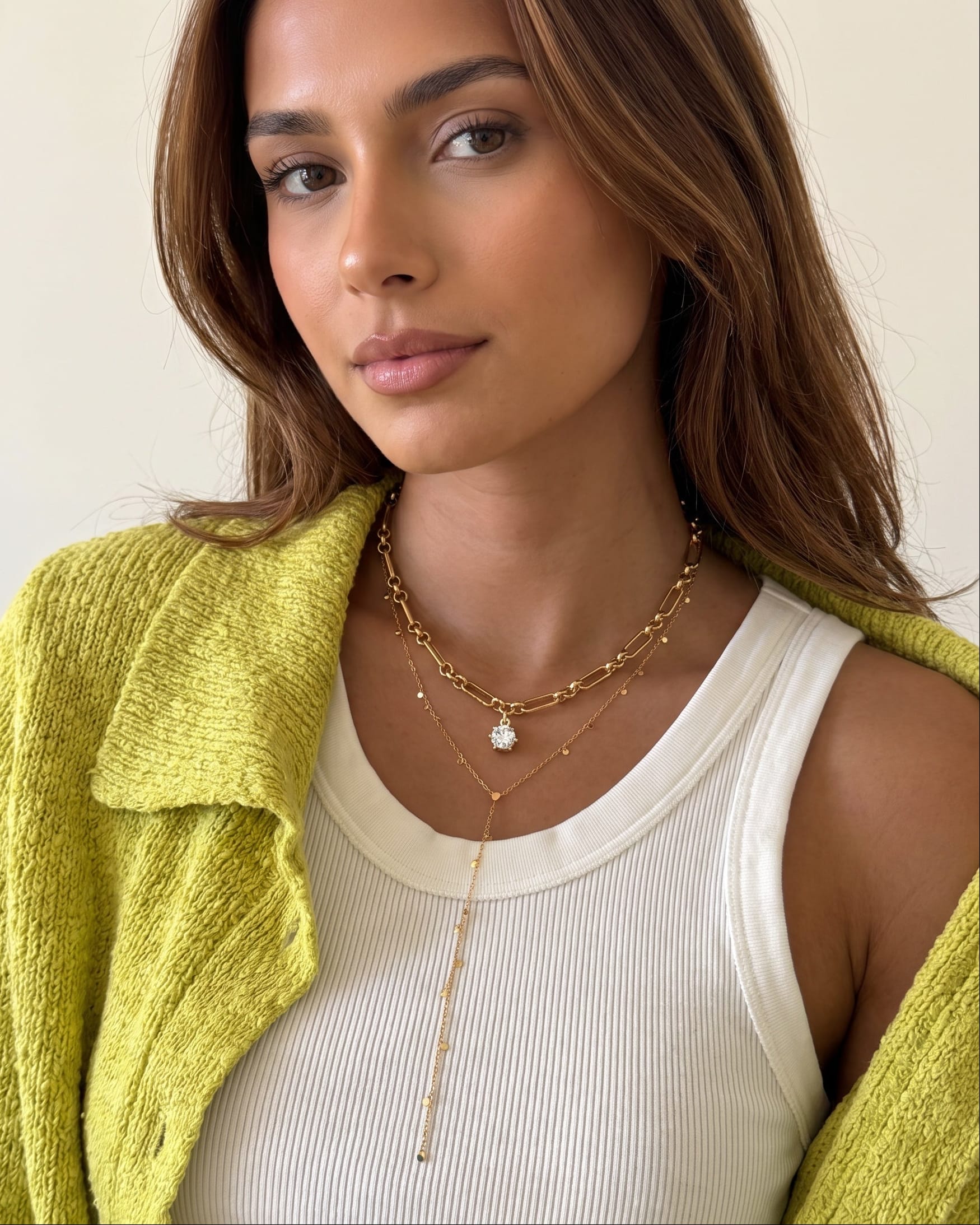 LE sensor necklace Sutton Solitaire CZ Necklace