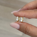 LE sensor earrings Lumen Graduated CZ Huggie Earrings
