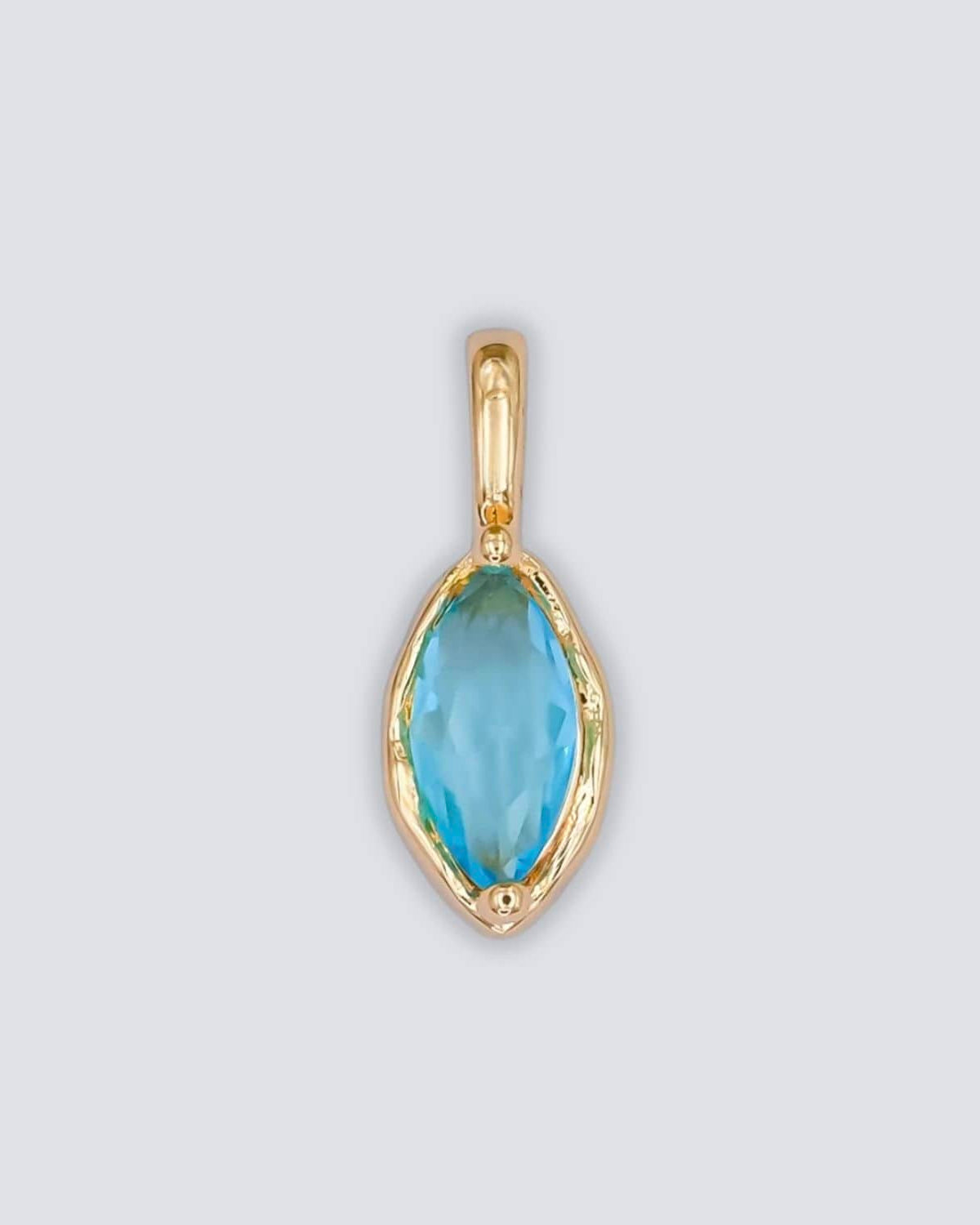 LE sensor charm March - Aquamarine Birthstone Charms