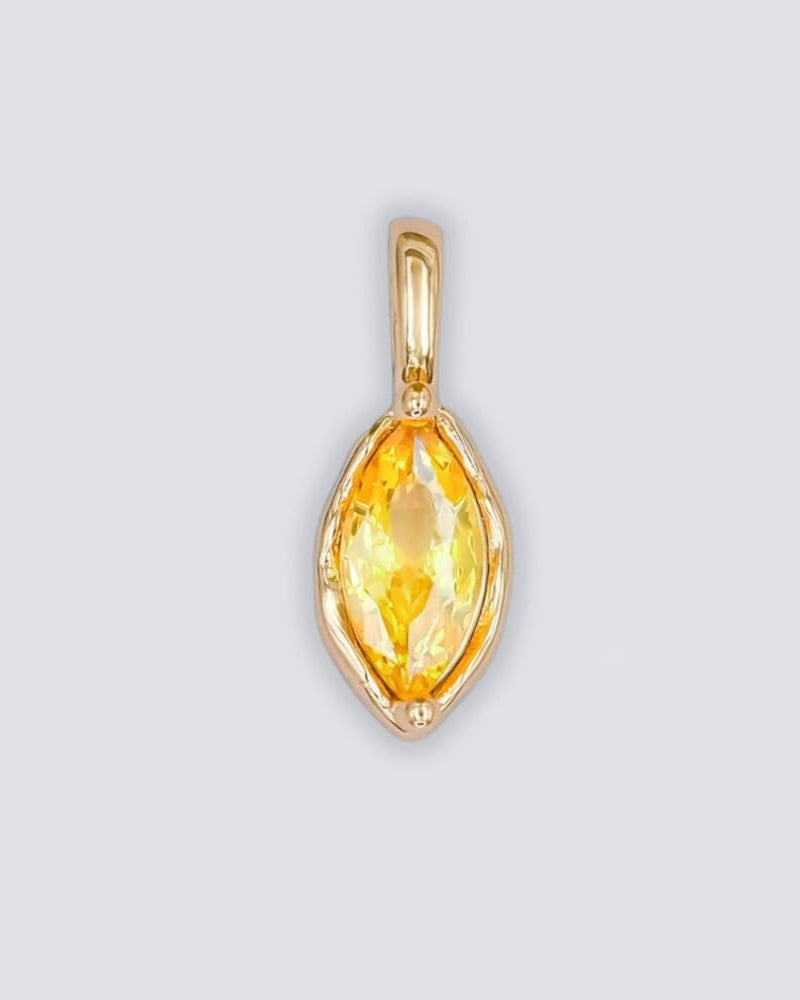 LE sensor charm Nov - Citrine Birthstone Charms