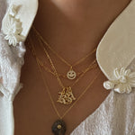 LE sensor necklace Prism Iridescent Grey & CZ Pendant Necklace
