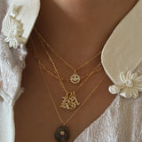 LE sensor necklace Prism Iridescent Grey & CZ Pendant Necklace