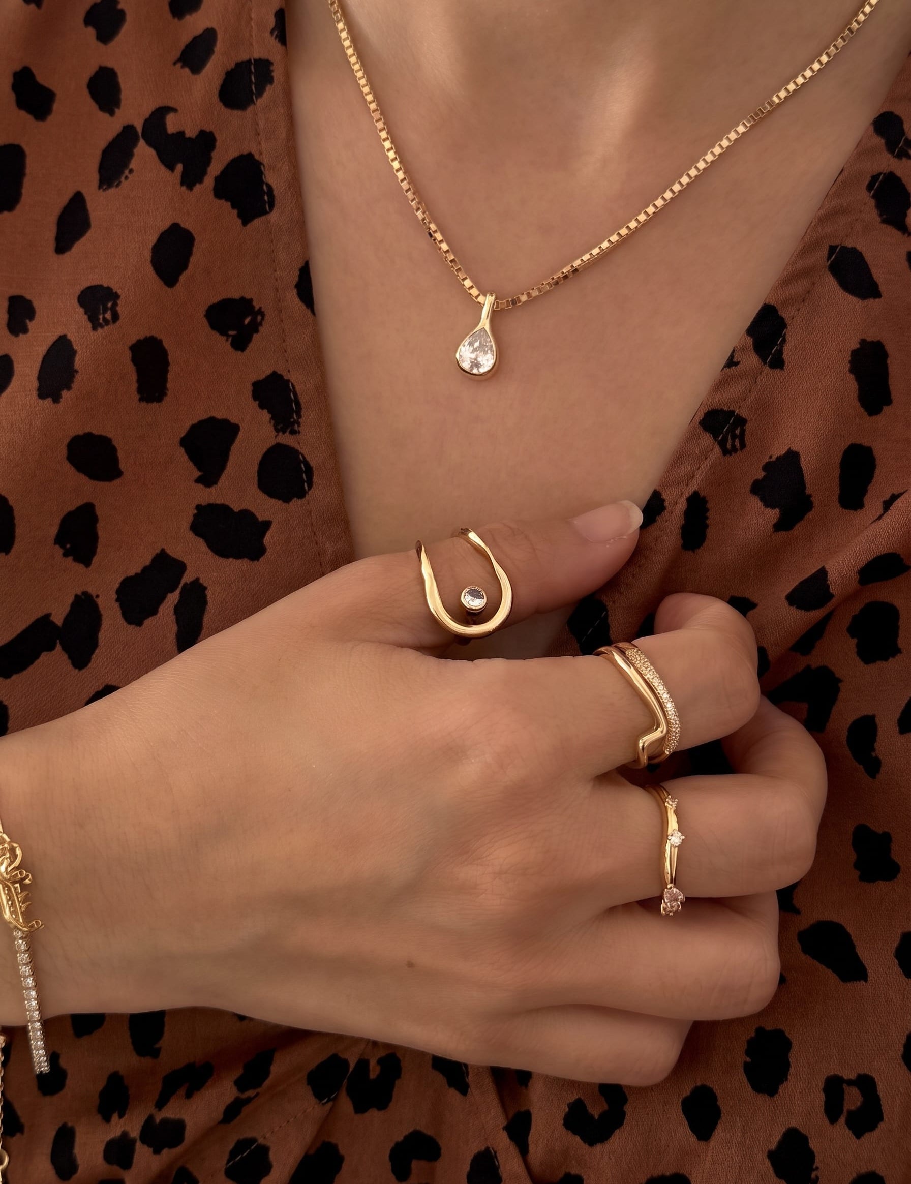 LE sensor Ring Kelly Double Band Ring