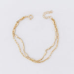 LE sensor Bracelet Gold Asher Double Chain Bracelet