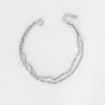 LE sensor Bracelet Silver Asher Double Chain Bracelet