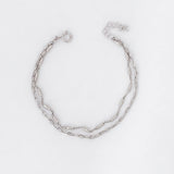 LE sensor Bracelet Silver Asher Double Chain Bracelet