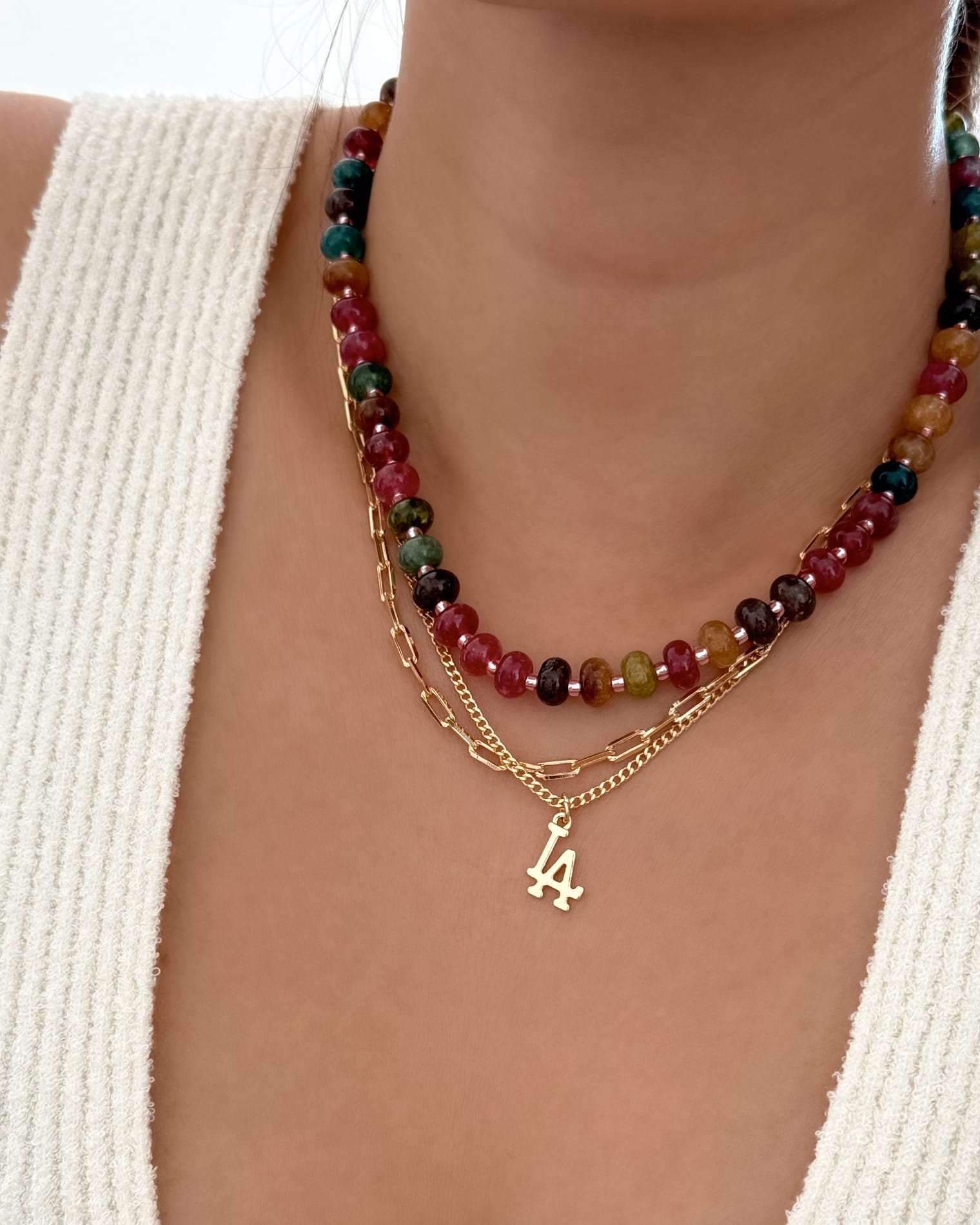 LE sensor necklace 16" Bay Beaded Necklace