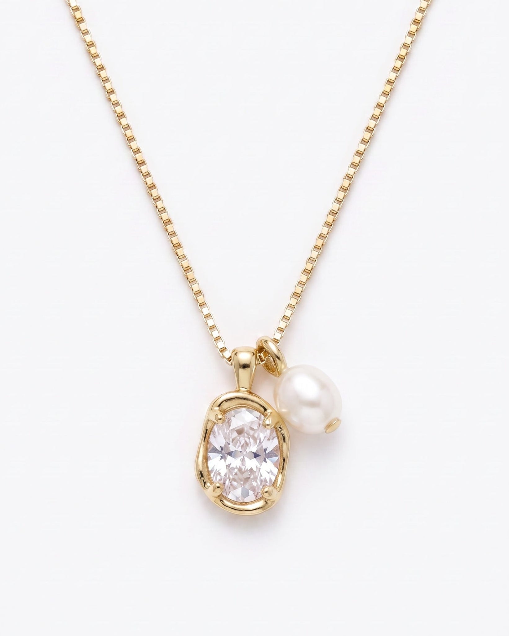 LE sensor necklace Freshwater Pearl / 16" Bia Necklace