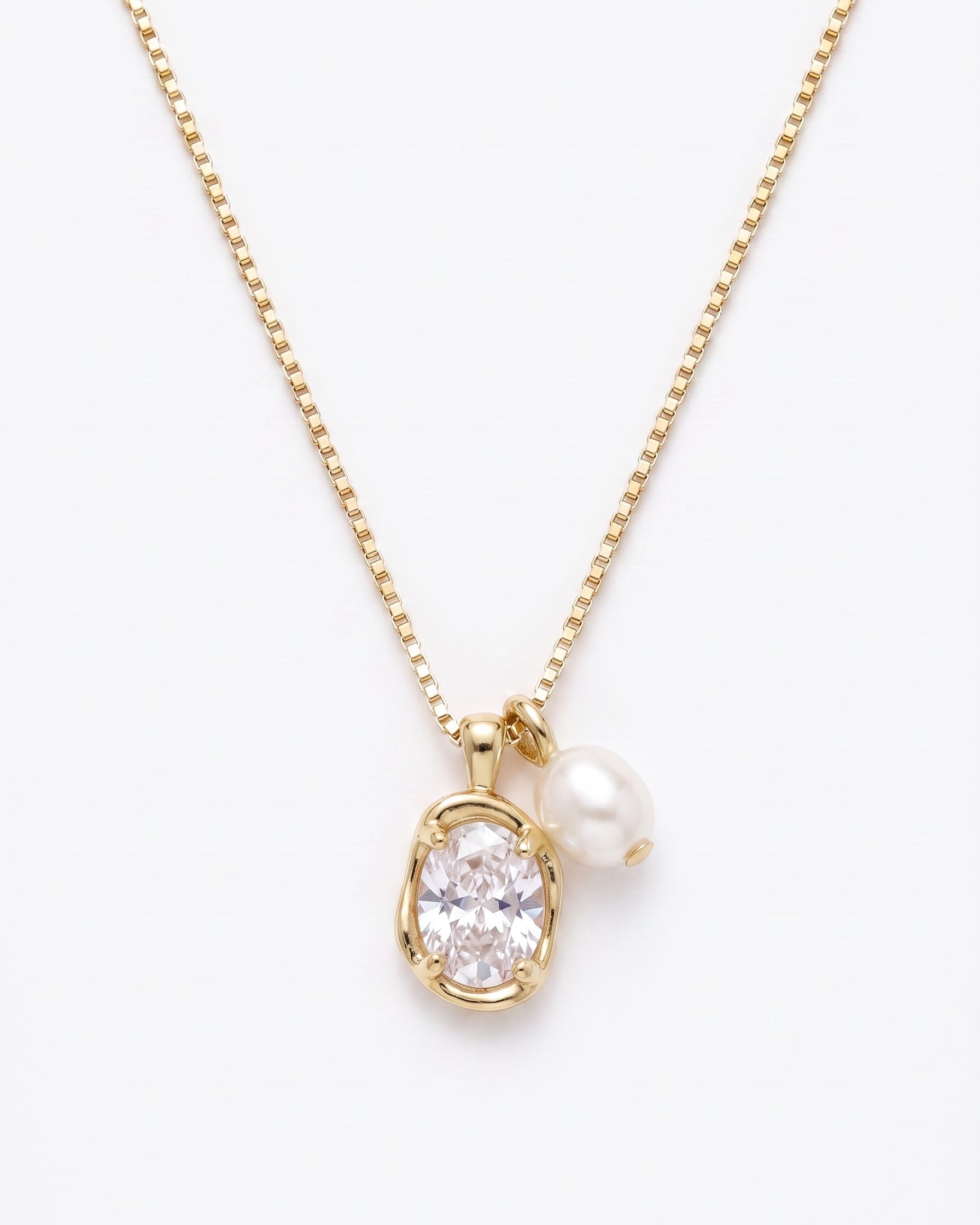 LE sensor necklace Freshwater Pearl / 16" Bia Necklace