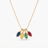 LE sensor necklace Birthstone Charm Necklace