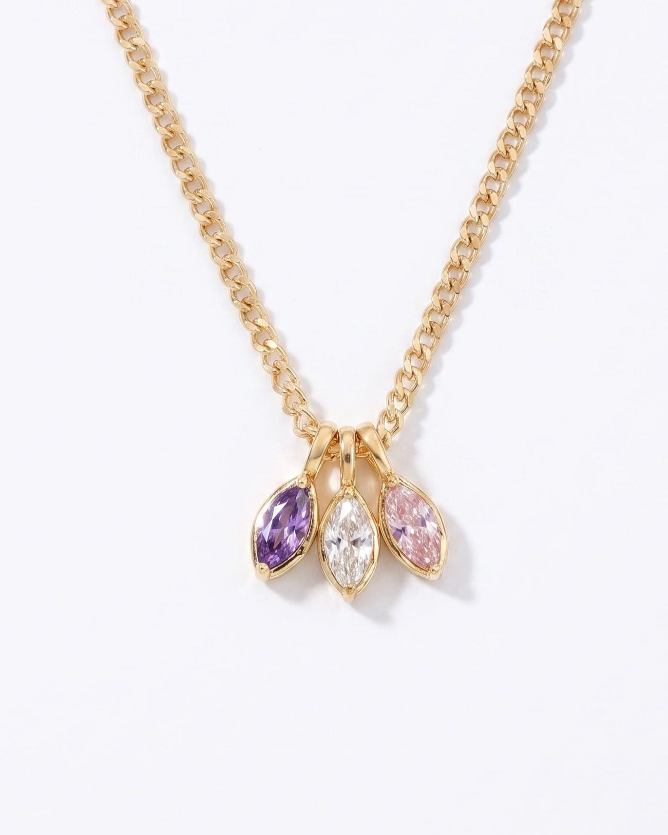 LE sensor necklace Birthstone Charm Necklace