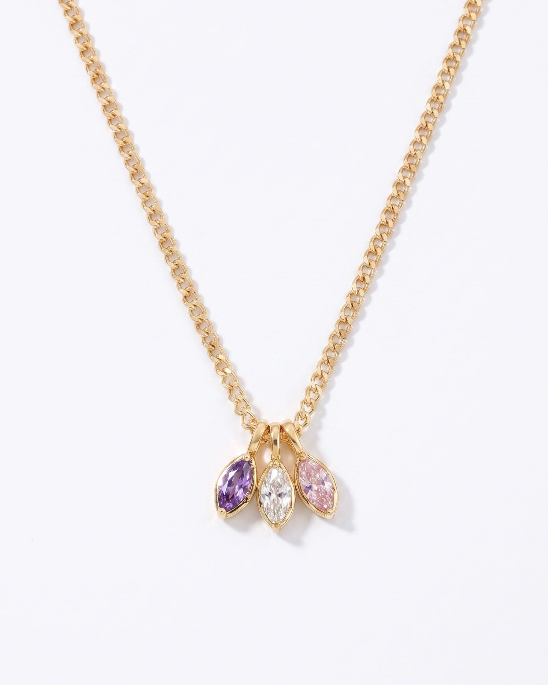 LE sensor necklace Birthstone Charm Necklace
