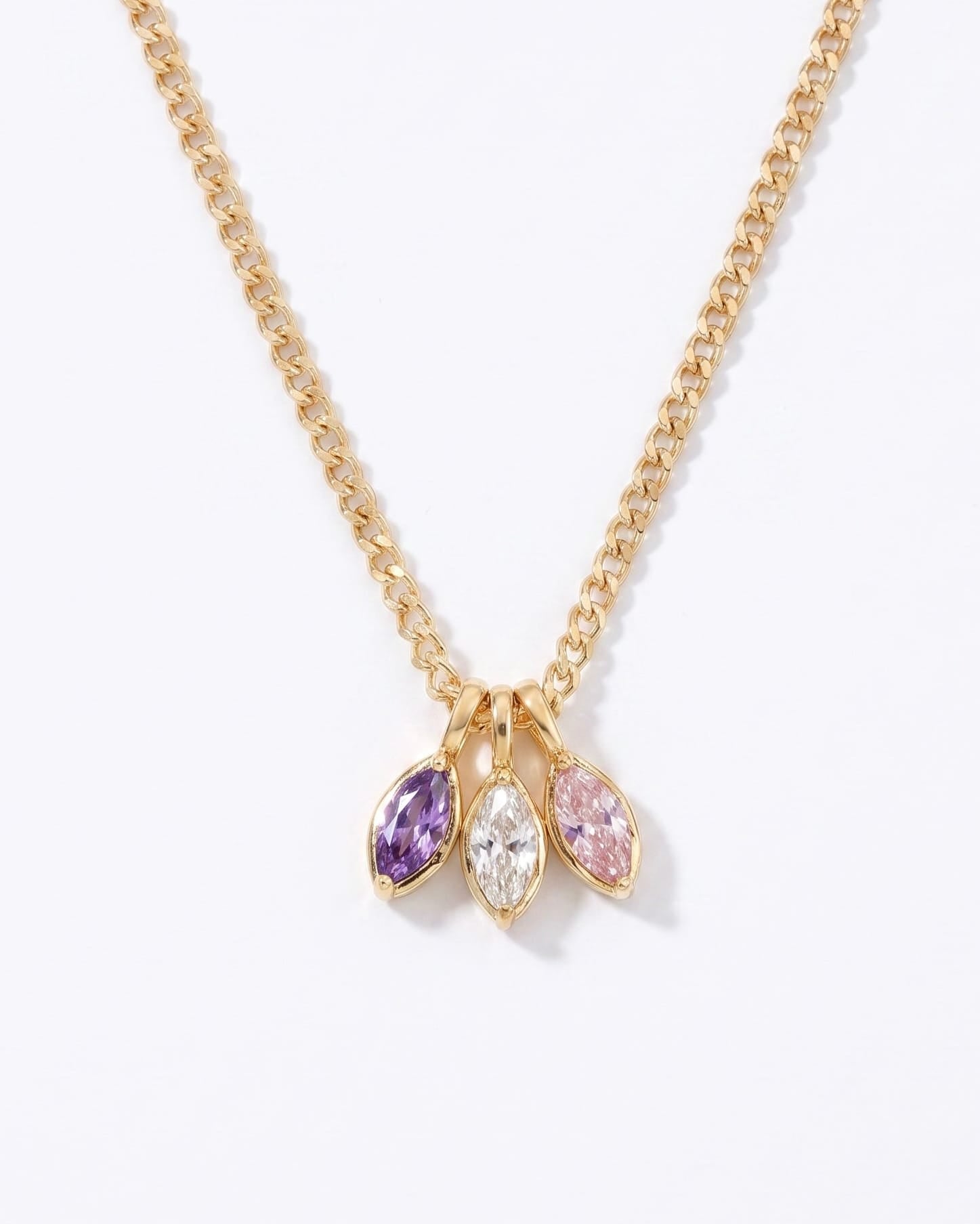 LE sensor necklace Birthstone Charm Necklace