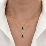 LE sensor necklace Birthstone Charm Necklace
