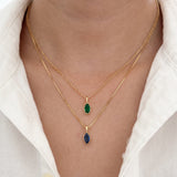 LE sensor necklace Birthstone Charm Necklace