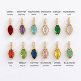 LE sensor necklace Birthstone Charm Necklace