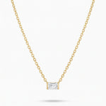 LE sensor necklace Clear Bowie East-West Radiant Necklace