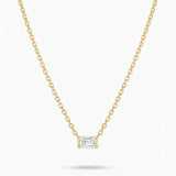 LE sensor necklace Clear Bowie East-West Radiant Necklace