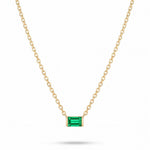 LE sensor necklace Green Bowie East-West Radiant Necklace