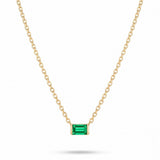 LE sensor necklace Green Bowie East-West Radiant Necklace