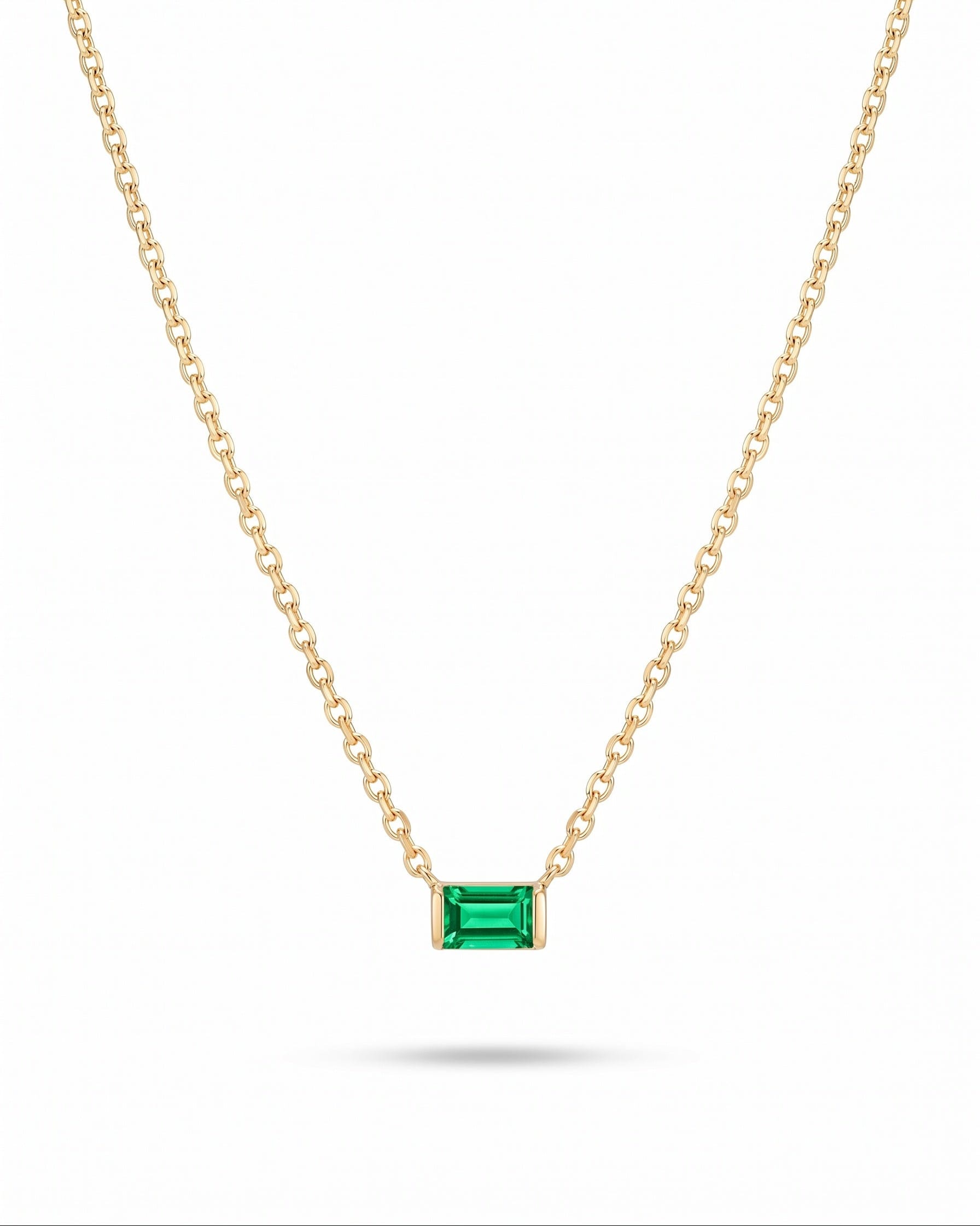 LE sensor necklace Green Bowie East-West Radiant Necklace