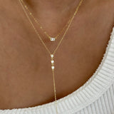 LE sensor necklace Bowie East-West Radiant Necklace