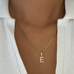 LE sensor necklace Box Chain / 16" Classic Initial Necklace - Three Styles