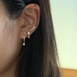 LE sensor earrings Nyla Gold Bezel Stud Earrings
