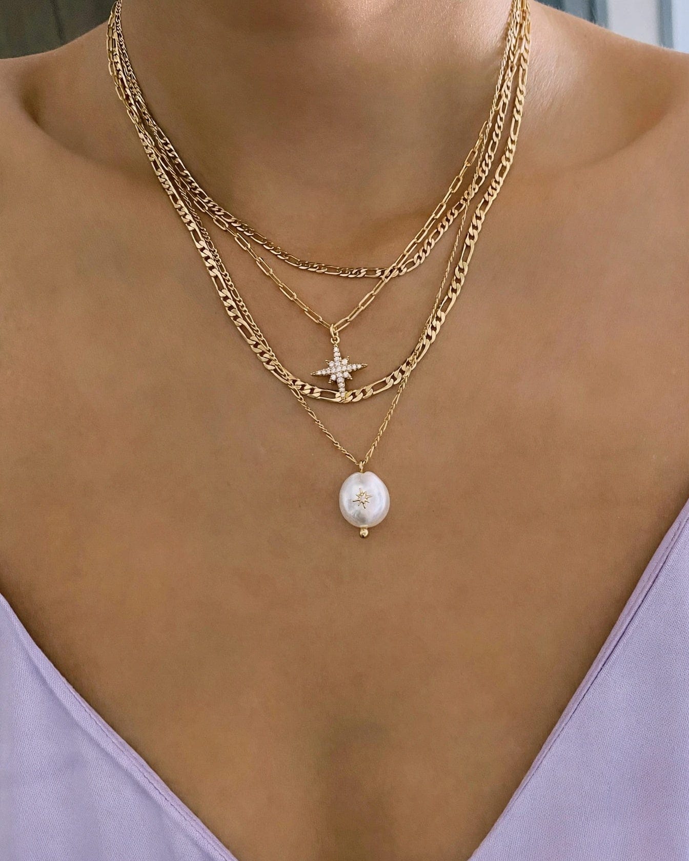 LE sensor necklace Figaro Chain Necklace